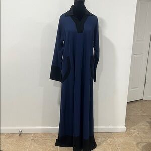 Pre-Loved 💙🖤Elegant Navy and Black Women's Dress